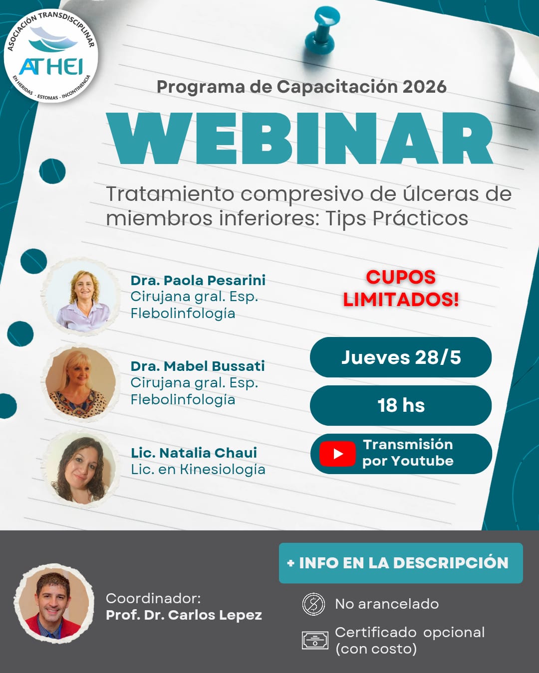 Éxito del Webinar sobre Tratamiento Compresivo de Úlceras de Miembros Inferiores